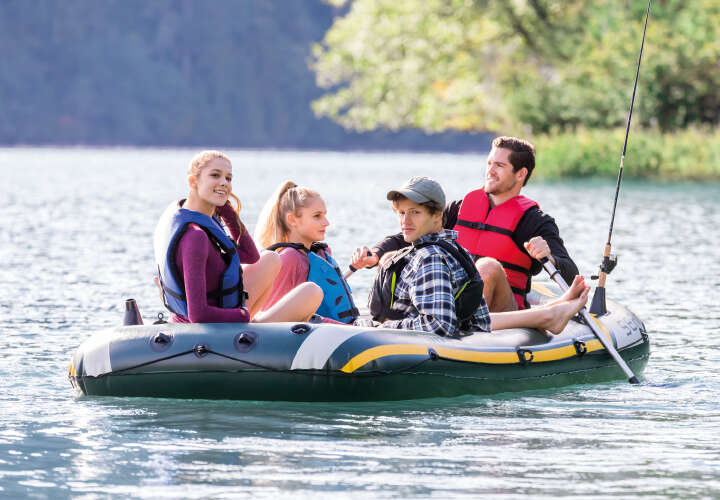 INTEX Boot Seahawk 4-Set mit Alu-Paddel & Pumpe